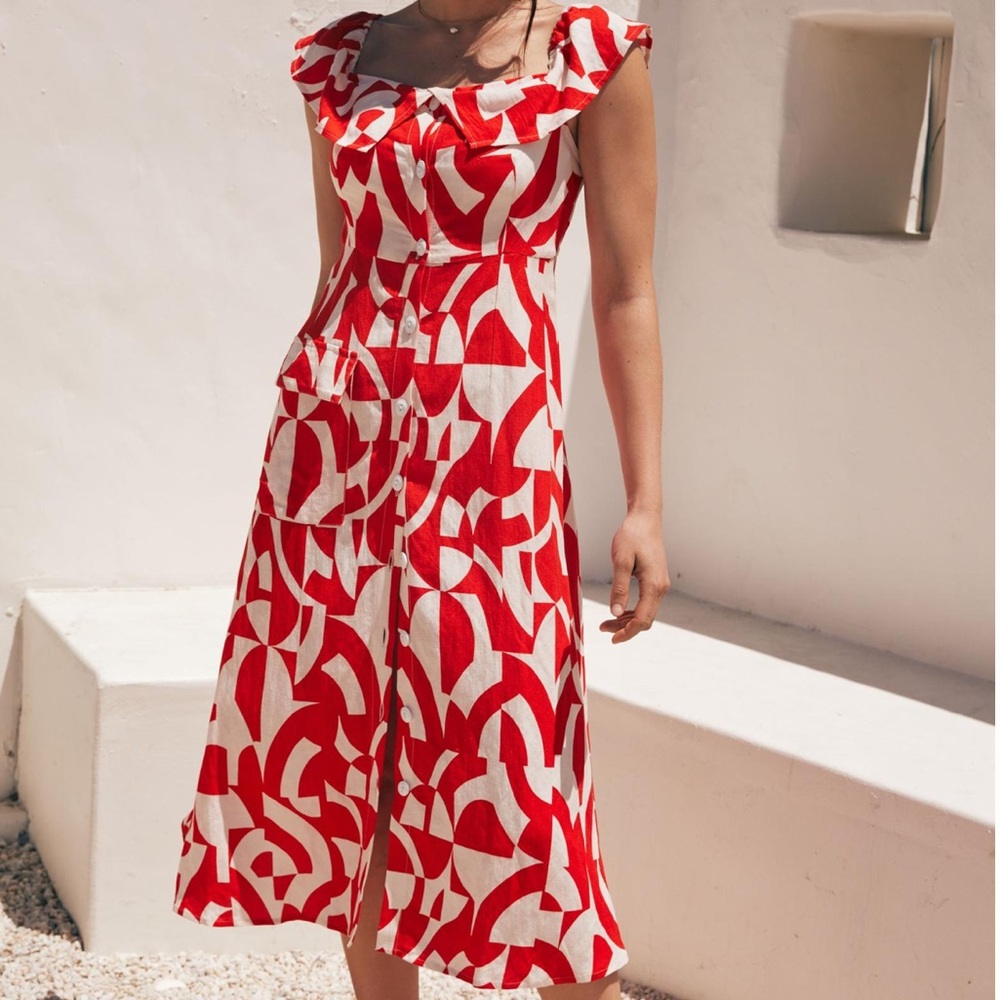 Anthropologie Off-The-Shoulder Shirt Dress